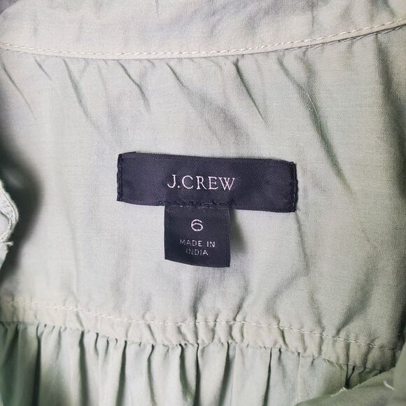 J. Crew Light Sage Green Button Down Shirt Size 6 - Picture 6 of 7